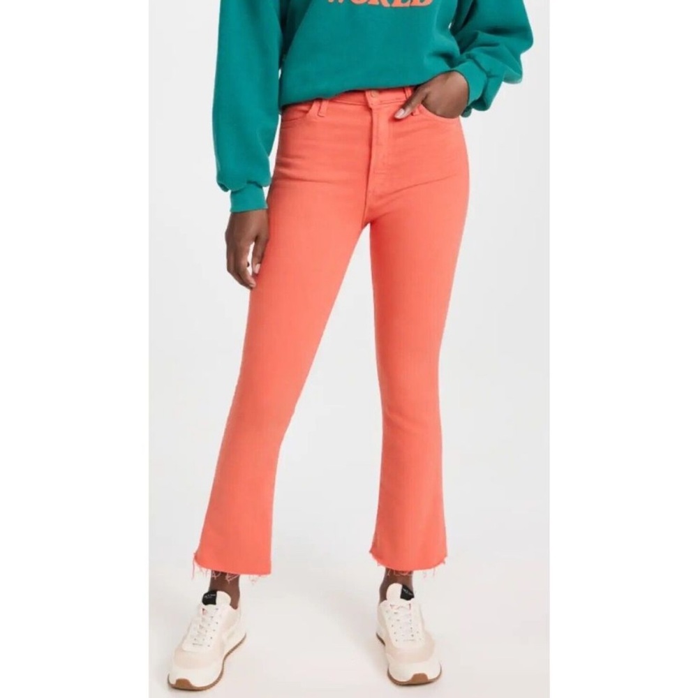 MOTHER Women's Cropped Jeans in Coral